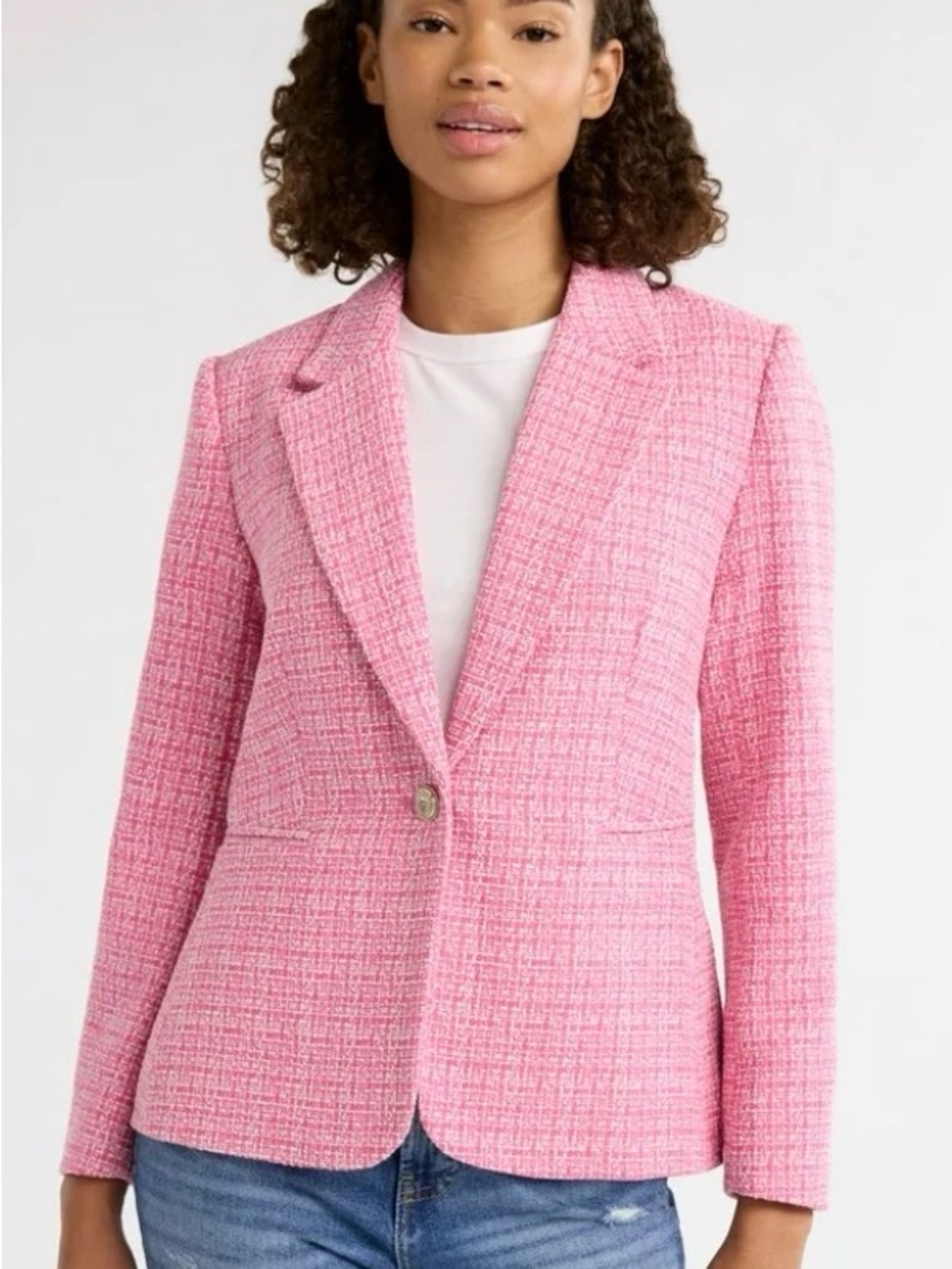 Free Assembly Pink Tweed Blazer 🩷 - Picture 2 of 11